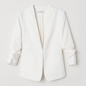 HM White Fitted Blazer - Size 12